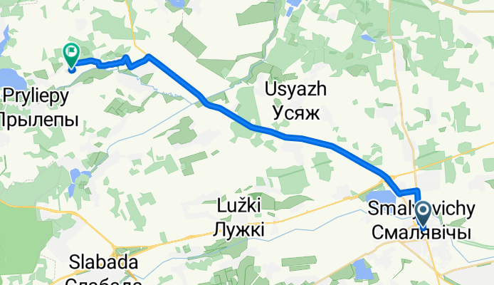 маршрут с Первомайская улица, Смолевичи