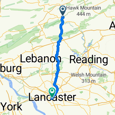 Pottsville to Lancaster