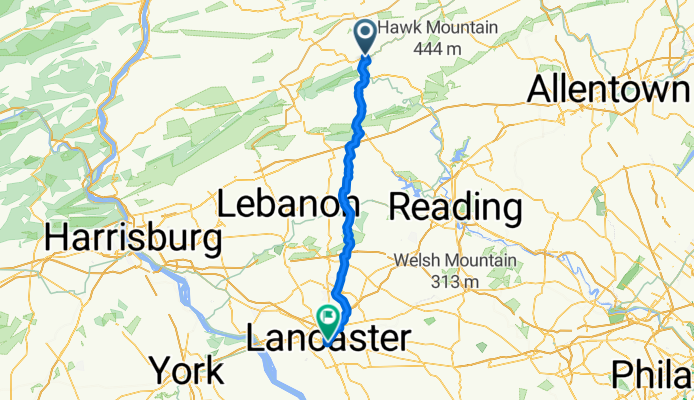 Pottsville to Lancaster