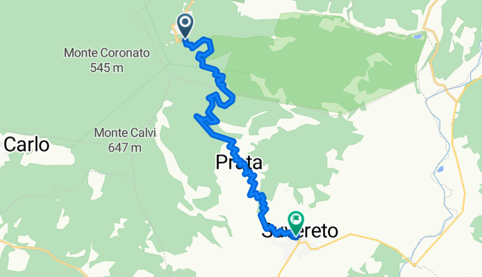 Da Via Campagna Sud 99, Sassetta a Via Guglielmo Marconi 14, Suvereto