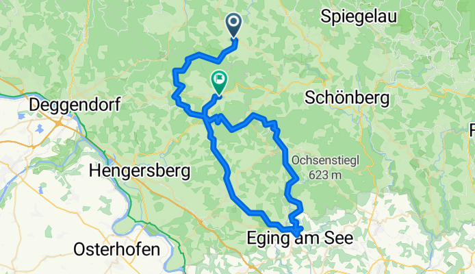 Trans Bayerwald - Südroute Etappe 6 geändert: Kirchberg-Eging am See-Rohrstetten
