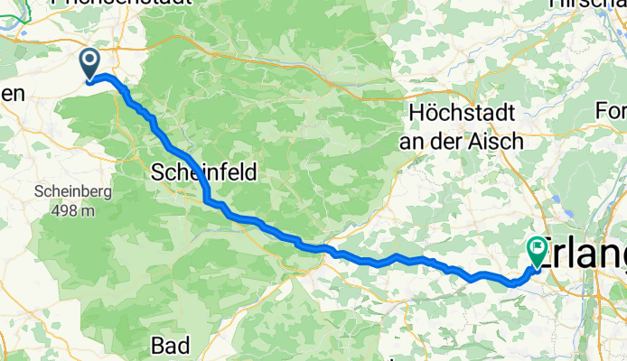 Lötschengasse, Wiesenbronn nach Adi-Dassler-Straße 1, Herzogenaurach