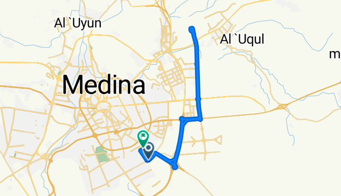 طريق صلاح الدين الايوبي, المدينة to شارع هجيمة بنت حيي الاوصابية, المدينة