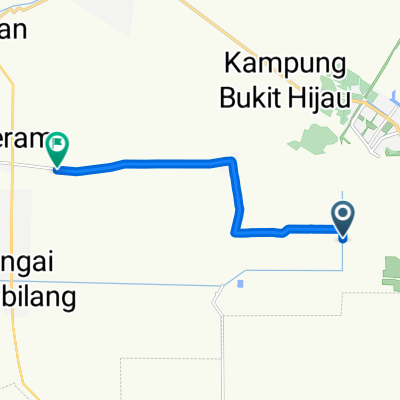 Jalan Bukit Kerayung, Ujong Permatang to Jalan Simpang Tiga Jeram, Kampung Simpang Tiga