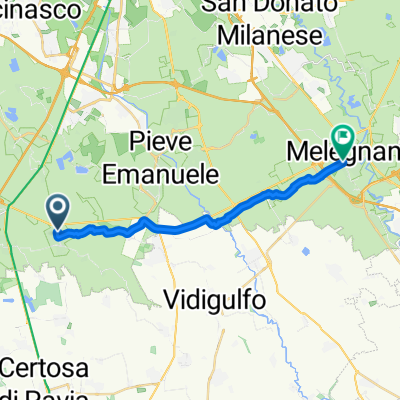 Via San Carlo Borromeo, Lacchiarella to Viale della Repubblica 61, Melegnano