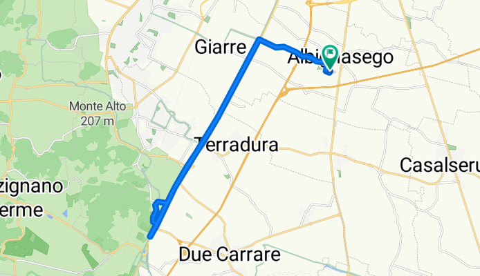 Da via Damiano Chiesa 6, Albignasego a via Damiano Chiesa 3, Albignasego