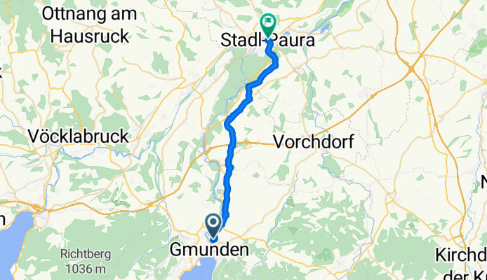 Cumberlandpark 25, Gmunden nach Maximilian-Pagl-Straße 9a, Stadl-Paura