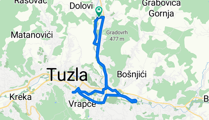Gradovrška, Tuzla to Gradovrška, Tuzla