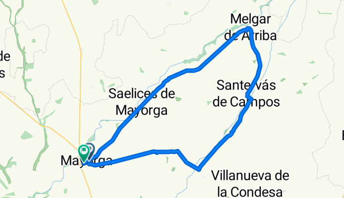 De Calle del Rollo, 23, Mayorga a Calle de Villalogan, 1, Mayorga