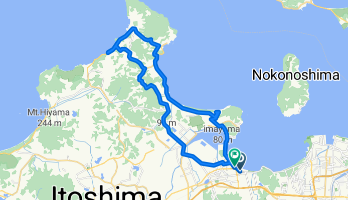 2-34, Imajukuekimae 1-Chōme, Nishi-Ku, Fukuoka-Shi to 県道54号, Nishi-Ku, Fukuoka-Shi