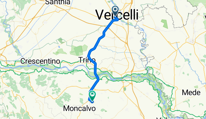 Sporty route in Vercelli