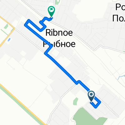 От Заречная улица 6, Рыбное до улица Почтовая 1, Рыбное