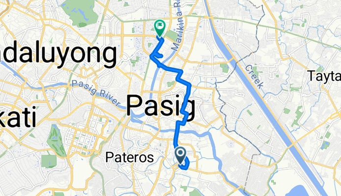 Dr. R. Natividad Avenue, Taguig City to Doña Julia Vargas Avenue, Pasig City