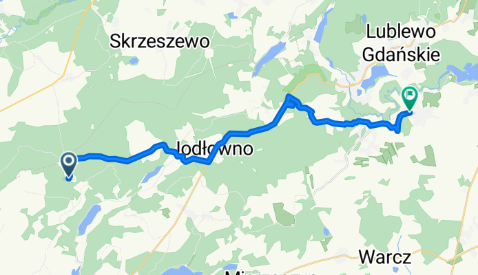 Środkowa 1, Nowa Wieś Przywidzka do Kościelna 11, Pręgowo Dolne