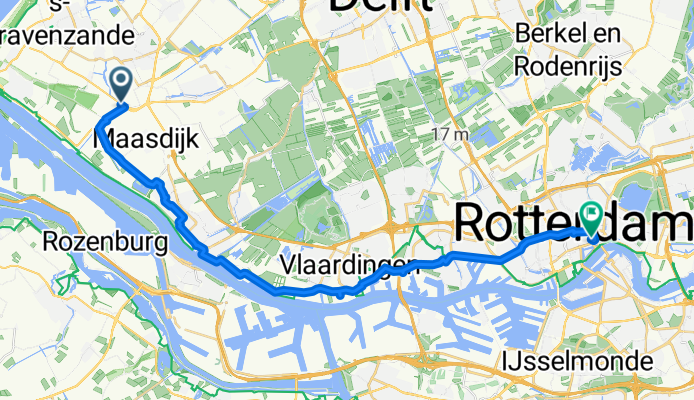 От Maasdijk 222, 's-Gravenzande до Binnenrotte 77, Rotterdam