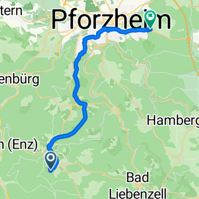 Hengstbergweg 10, Schömberg nach Hanauer Straße 4, Pforzheim