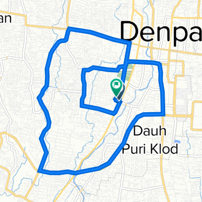 Jalan Gunung Karang 6, Kecamatan Denpasar Barat to Pemecutan Klod, Kecamatan Denpasar Barat