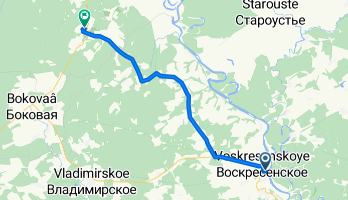 От улица Щукина 26, Воскресенское до Р159, Жуково