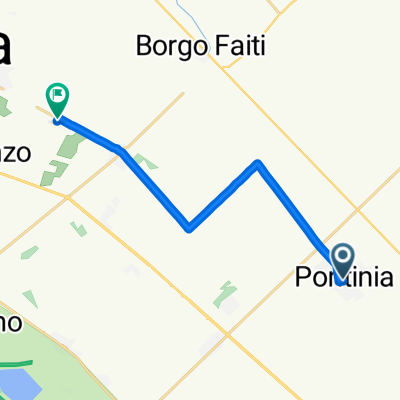 Da Via Cesare Battisti 1–9, Pontinia a Strada Bassianese 59, Latina