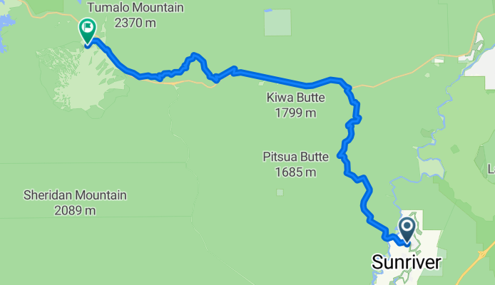 Route from 57677 Yellow Pine Ln, Bend