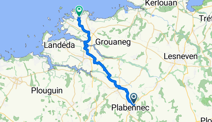 De 3 Allée des Pins, Plabennec à 576 Kergongar, Plouguerneau