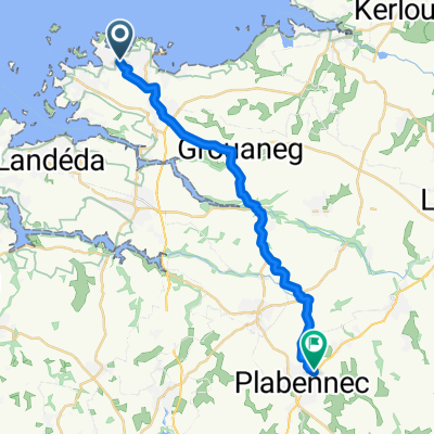 De 576 Kergongar, Plouguerneau à 3 Allée des Pins, Plabennec