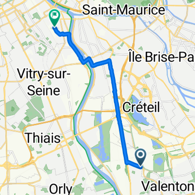 Relaxed route in Ivry-sur-Seine