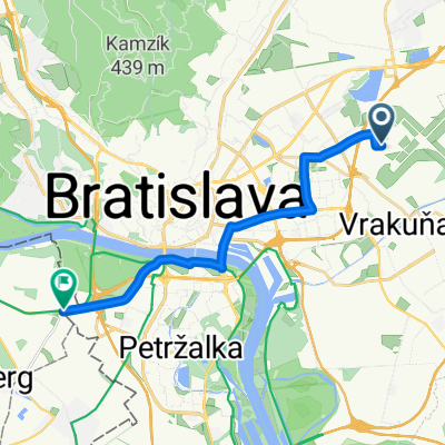 Letisko BTS, PHA - Hraničný prechod Petržalka/Berg