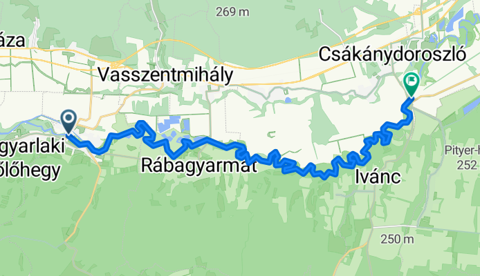 Csörötnek - Csákánydoroszló kenu útvonal