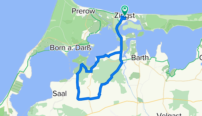 Zingst - Pruchten - Lüdershagen - Hessenburg - Michaelsdorf - Fuhlendorf - Bodstedt - Pruchten - Zingst