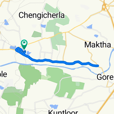 Route from Chennareddy Enclave Road, Ramchandra Colony, Hyderabad