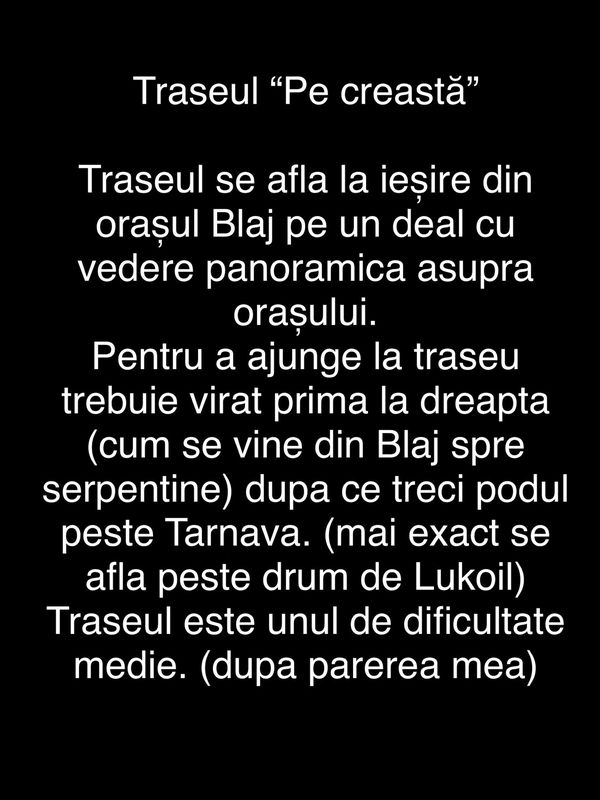 “Pe creastă” mountain-bike trail