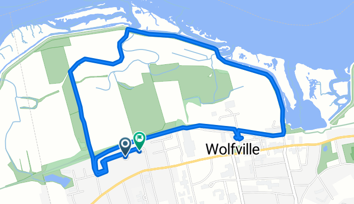 Relaxed route in Wolfville