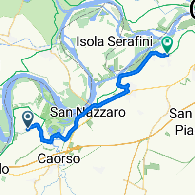 Strada alle Case Nuove, Caorso to Via Morto Fogarole, Monticelli d'Ongina