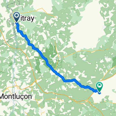 Route van 3–22 Place de l'Église, Meaulne