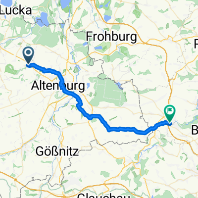 Gartenstraße 15, Rositz nach Thierbacher Straße 25, Penig