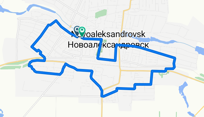 От улица Гагарина, 498, Новоалександровск до улица Гагарина, 476, Новоалександровск