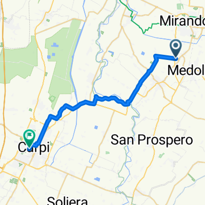 Via Dosso 2, Mirandola to Via Jacopo Berengario 43–43/b, Carpi