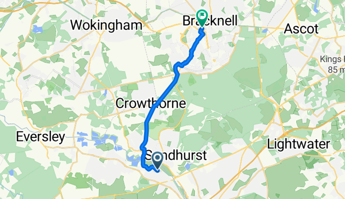 85–91 Rosemary Lane, Camberley to 18–32 Crowthorne Road North, Bracknell