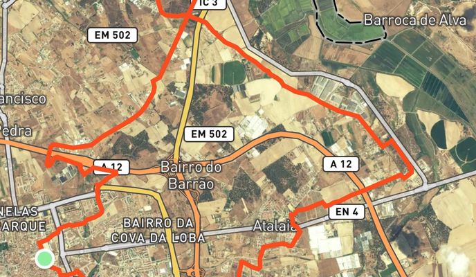 Photo 1 of the Bikemap route "Montijo-Penas-Batel-Passil-Atalaia-Montijo"