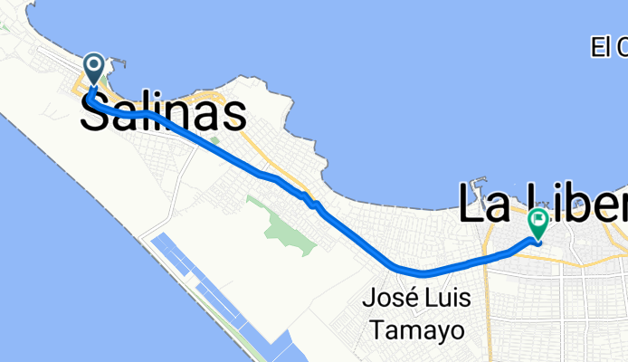 De Calle 15 9, Salinas a Avenida Octava, La Libertad