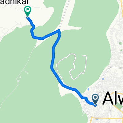 Route from Police Line Road, Alwar