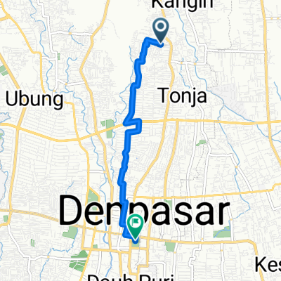 Gang Dewi Sri No. 11, Denpasar to Jalan Udayana - Denpasar Barat, Denpasar