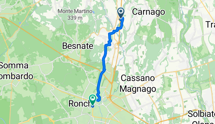 Da Via del Lavoro 45, Solbiate Arno a Via Riccardo Wagner 21, Gallarate