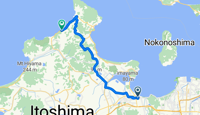 Moderate route in Itoshima-Shi