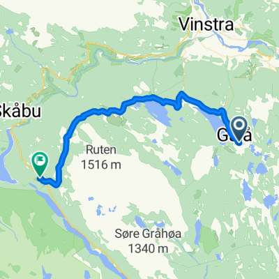 Gålåvegen 1343, Sør-Fron to Espedalsvegen 2418, Espedalen