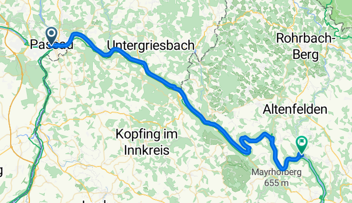 9.Etappe - Passau -  Neuhaus an der Donau OT Untermühl .. 57,1 km