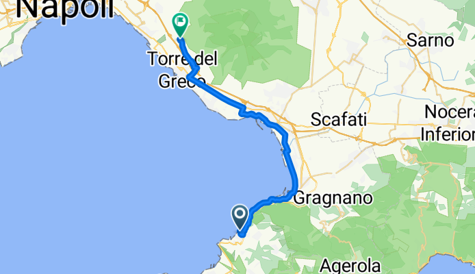 Da Vico Equense a Via Cozzolino Benedetto Sacerdote 114, Ercolano