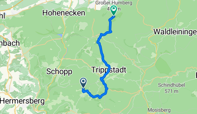 Hauptstraße 75, Schmalenberg nach Franz-Hartmann-Straße 9, Kaiserslautern