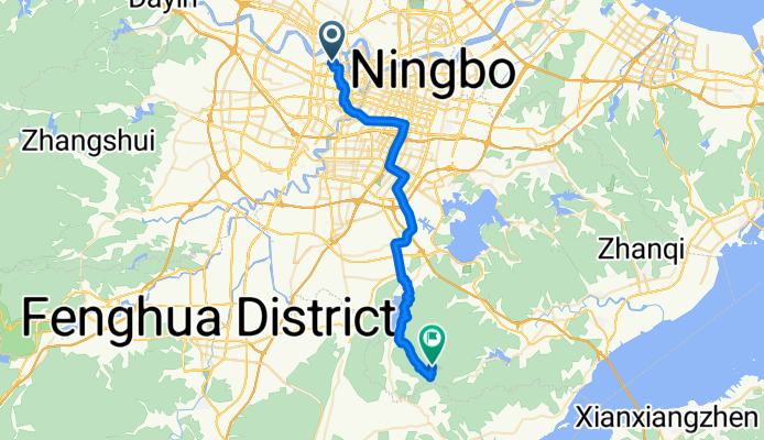 横溪水库——横邹线——白云岗——骑行路线